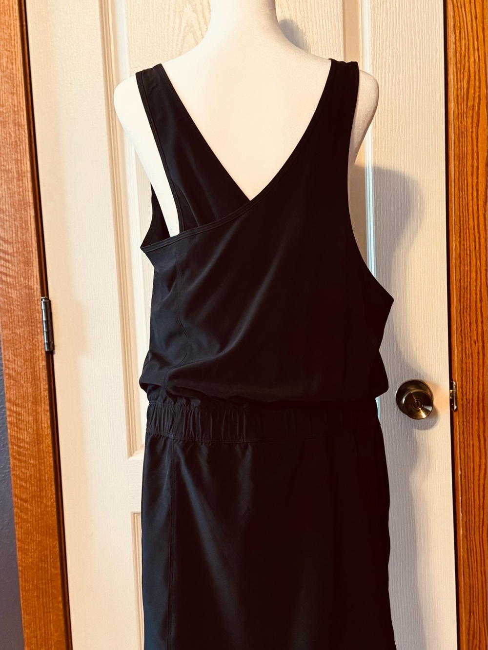 NWOT Patagonia Women’s Black Sleeveless Drawstring Waist Midi Dress - Picture 2 of 5